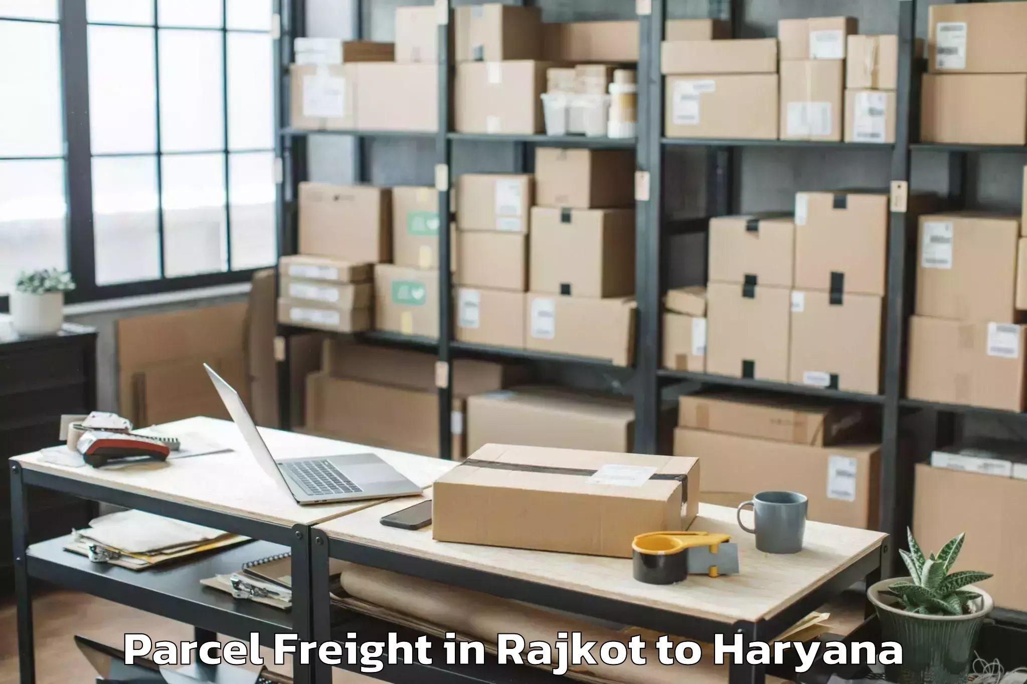 Rajkot to Manav Rachna International Ins Parcel Freight